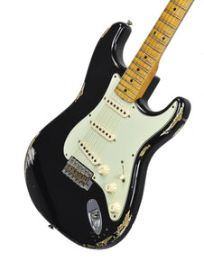 Used 2015 Fender Custom Shop 1956 Stratocaster Heavy Relic in Aged Black R81843 - The Music Gallery