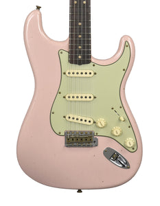 Fender Custom Shop 63 Stratocaster Journeyman Relic in Shell Pink R132567 - The Music Gallery