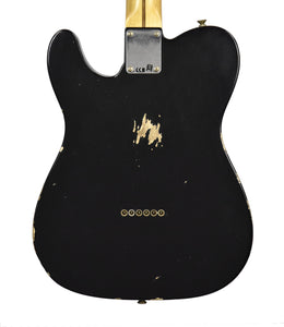Fender Custom Shop 50s Telecaster Relic 1 Piece Body in Black R136459 - The Music Gallery