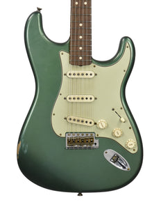 Fender Custom Shop Masterbuilt 63 Stratocaster Journeyman Relic by Paul Waller in Sherwood Green R129218 - The Music Gallery