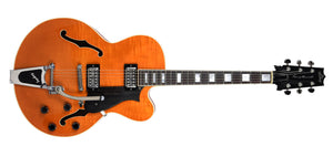 Used 2017 Heritage Kenny Burrell Groove Master Electric Guitar in Vintage Orange AH22808 - The Music Gallery
