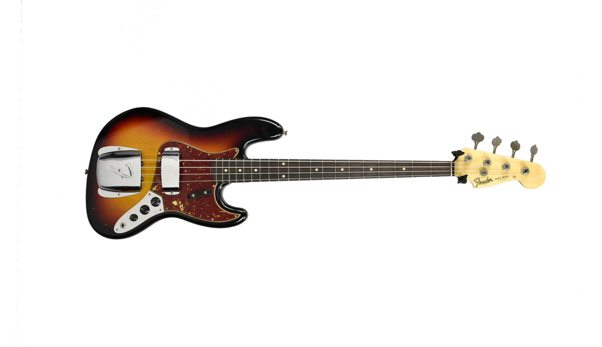 Fender Custom Shop 64 Jazz Bass Journeyman Relic in 3 Color Sunburst R130674