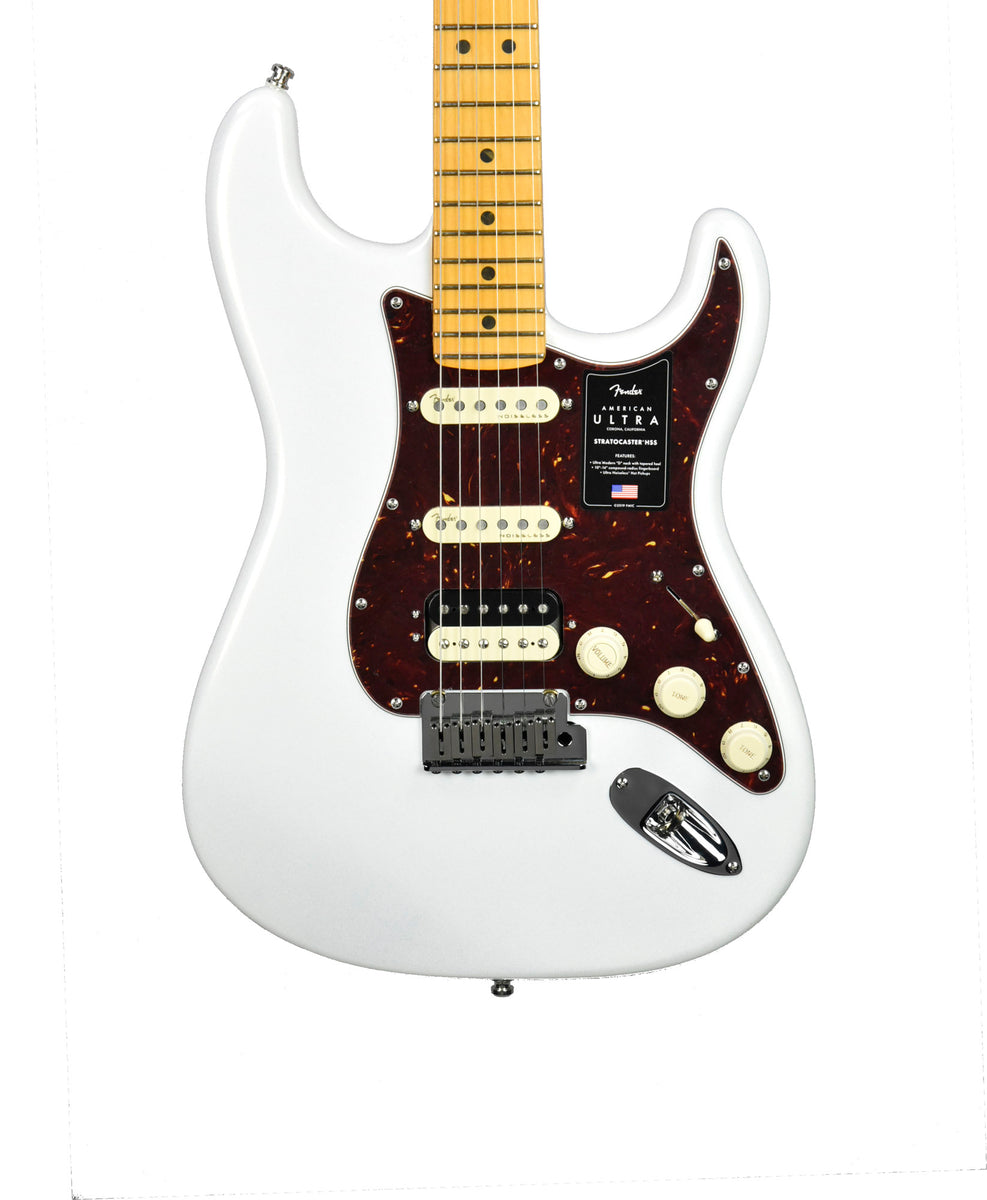 Fender American Ultra Stratocaster HSS in Arctic Pearl US22042120