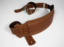 Franklin 3.5" Glove Leather Vintage Bass Guitar Strap with Natural Stitching - The Music Gallery