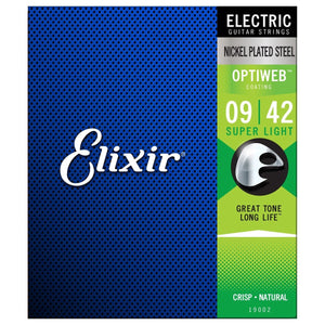 Elixir 19002 Optiweb 09-42 Super Light Electric Guitar Strings - The Music Gallery