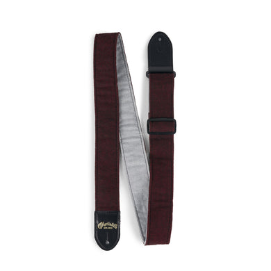Martin Sea Wool Guitar Strap in Burgundy Tweed 18A0149 - The Music Gallery