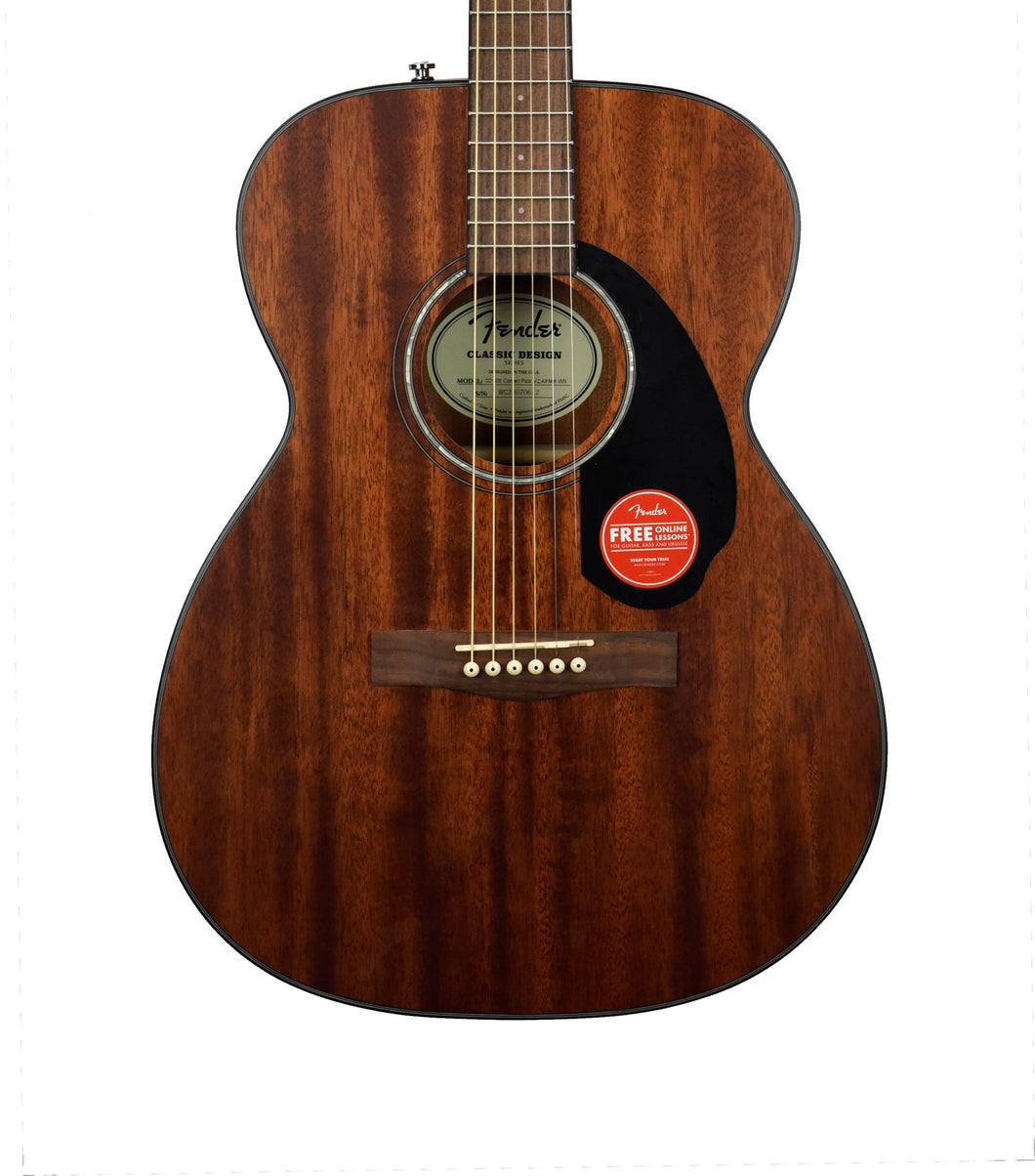 Fender CC-60S Concert Pack V2 All Mahogany Acoustic Guitar in Natural WC23090283 - The Music Gallery