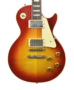 Gibson Custom 1958 Les Paul Standard Reissue Murphy Lab Ultra Light Aged in Washed Cherry Sunburst 84517 - The Music Gallery