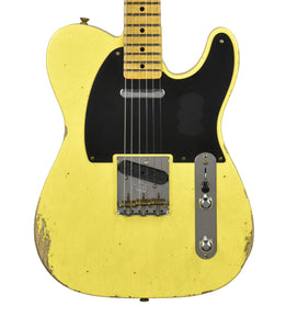 Fender Custom Shop 50s Telecaster Relic in Graffiti Yellow - 1 Piece Body R136827 - The Music Gallery