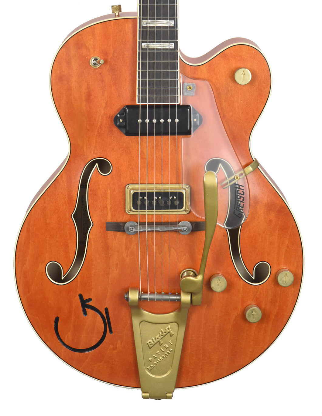 Gretsch Custom Shop Masterbuilt G6120-55 CST Relic by Gonzalo Madrigal in Gretsch Orange UC25053889
