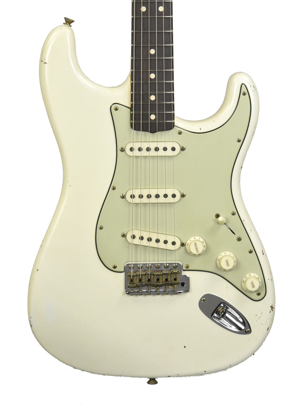 Fender Custom Shop Masterbuilt 63 Stratocaster Journeyman Relic by Yuriy Shishkov in Aged Olympic White R145106