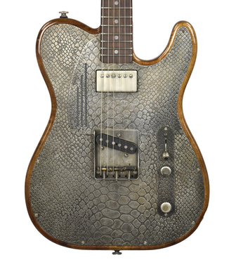 Used 2014 James Trussart SteelTopCaster in Antique Silver Snakeskin 13228