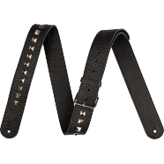 Jackson Metal Stud Leather 2.5" Guitar Strap Black - The Music Gallery
