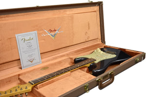 Fender Custom Shop 63 Stratocaster Journeyman Relic in Charcoal Frost Metallic R141833 - The Music Gallery