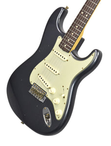Fender Custom Shop 63 Stratocaster Journeyman Relic in Charcoal Frost Metallic R141833 - The Music Gallery