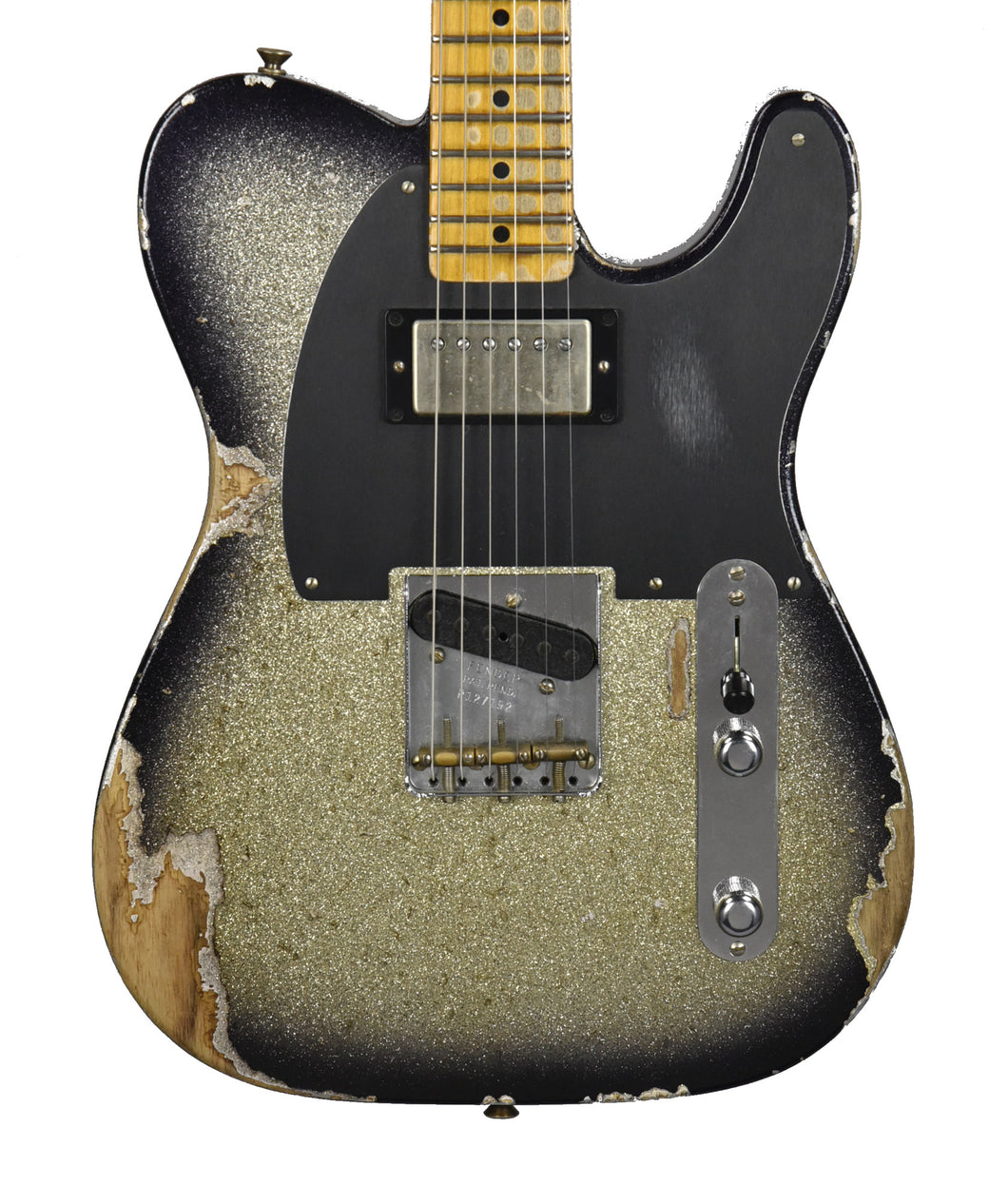 Used 2023 Fender Custom Shop 52 Telecaster Heavy Relic HS in Super Aged Silver Sparkle R127192