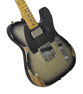 Used 2023 Fender Custom Shop 52 Telecaster Heavy Relic HS in Super Aged Silver Sparkle R127192
