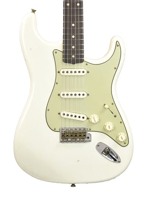 Used 2023 Fender Custom Shop 62/63 Stratocaster Journeyman Relic in Aged Olympic White R130620