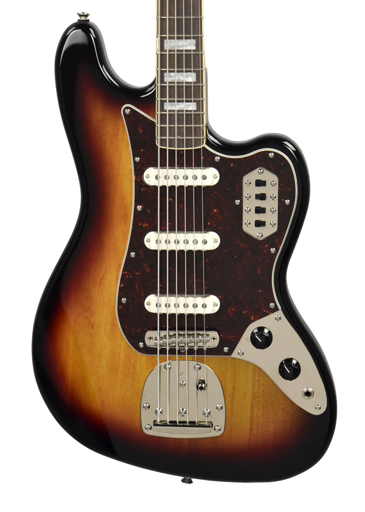 Used 2024 Squier Classic Vibe Bass VI in 3-Tone Sunburst