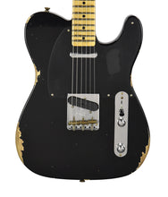 Fender Custom Shop 50s Telecaster Relic 1 Piece Body in Black R140582 - The Music Gallery