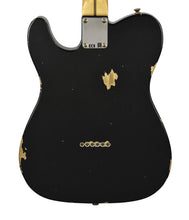 Fender Custom Shop 50s Telecaster Relic 1 Piece Body in Black R140582 - The Music Gallery