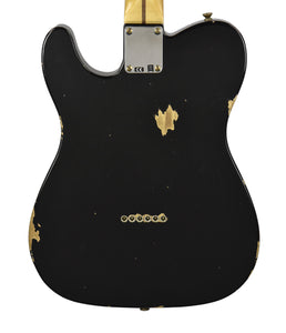Fender Custom Shop 50s Telecaster Relic 1 Piece Body in Black R140582 - The Music Gallery