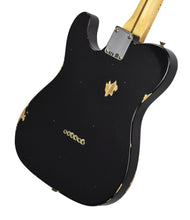 Fender Custom Shop 50s Telecaster Relic 1 Piece Body in Black R140582 - The Music Gallery