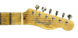 Fender Custom Shop 50s Telecaster Relic 1 Piece Body in Black R140582 - The Music Gallery
