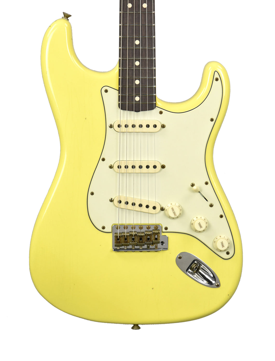 Fender Custom Shop 63 Stratocaster Journeyman Relic in Graffiti Yellow R134744 - The Music Gallery