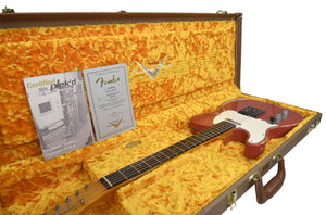 Used 2022 Fender Custom Shop 60 Telecaster Journeyman Relic Lefty Strung Righty in Fiesta Red R121190 - The Music Gallery