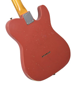 Used 2022 Fender Custom Shop 60 Telecaster Journeyman Relic Lefty Strung Righty in Fiesta Red R121190 - The Music Gallery