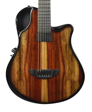 Used Emerald Guitar X10 Acoustic and Electric Guitar in Candy Striped Padauk 7514-22