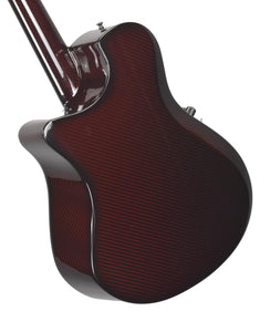 Used Emerald Guitar X10 Acoustic and Electric Guitar in Candy Striped Padauk 7514-22