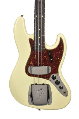 Fender Custom Shop 64 Jazz Bass Journeyman Relic in Vintage White R130907 - The Music Gallery