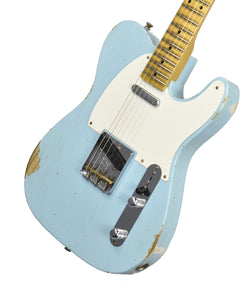 Fender Custom Shop 50s Telecaster Relic 1 Piece Body in Daphne Blue R136303 - The Music Gallery