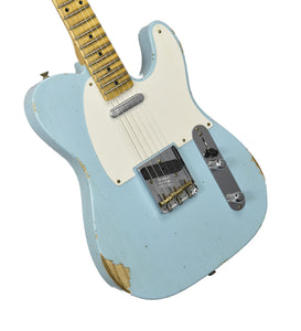 Fender Custom Shop 50s Telecaster Relic 1 Piece Body in Daphne Blue R136303 - The Music Gallery