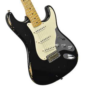 Used 2015 Fender Custom Shop Masterbuilt 57 Stratocaster Relic by Todd Krause in Black R80431 - The Music Gallery