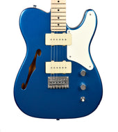 Squier Paranormal Cabronita Telecaster Thinline in Lake Placid Blue CYKL21016417 - The Music Gallery