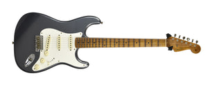 Fender Custom Shop 55 Stratocaster Journeyman Relic in Charcoal Frost Metallic R120048 - The Music Gallery