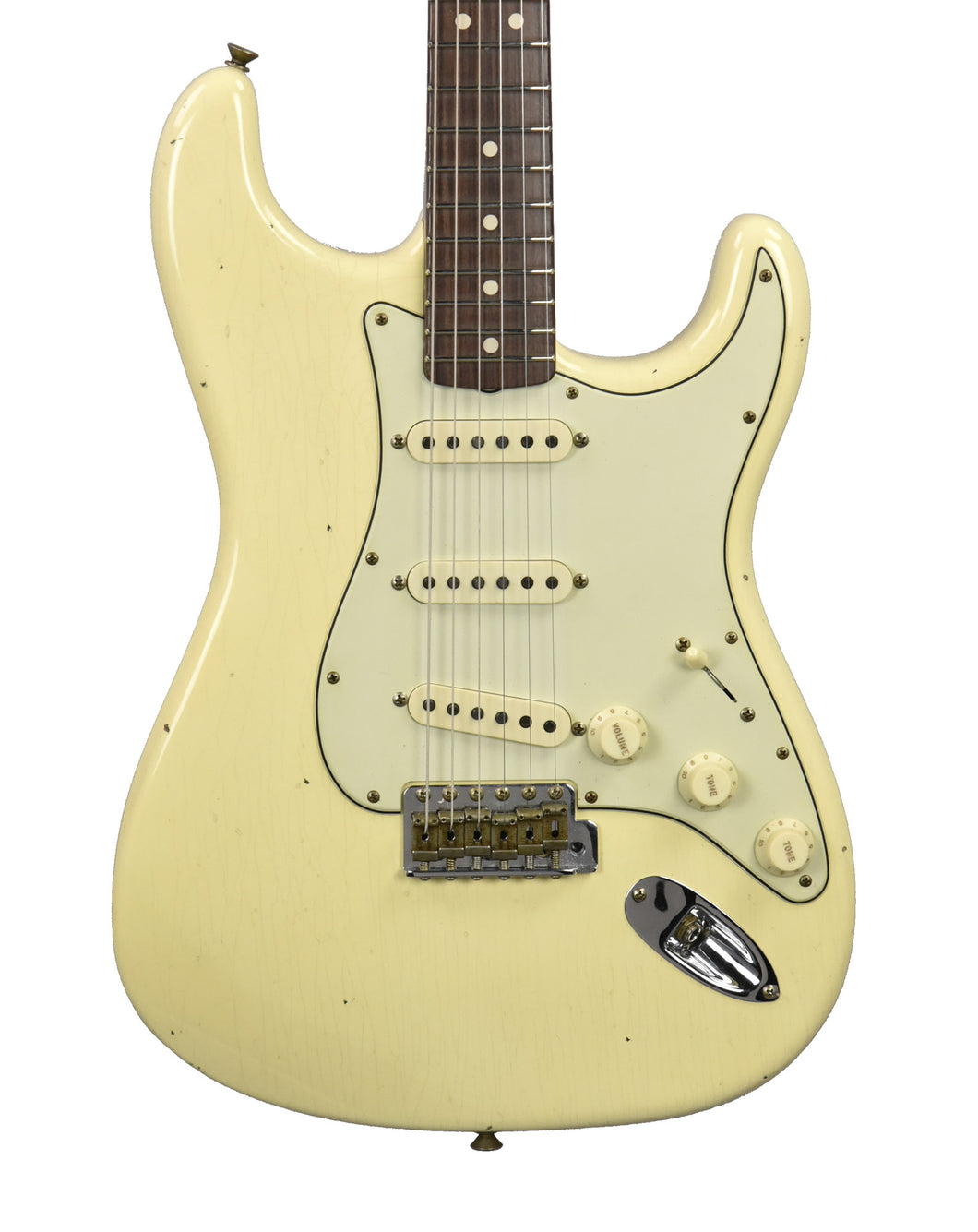 Fender Custom Shop 63 Stratocaster Journeyman Relic w/Rosewood Neck in Aged Vintage White R136017