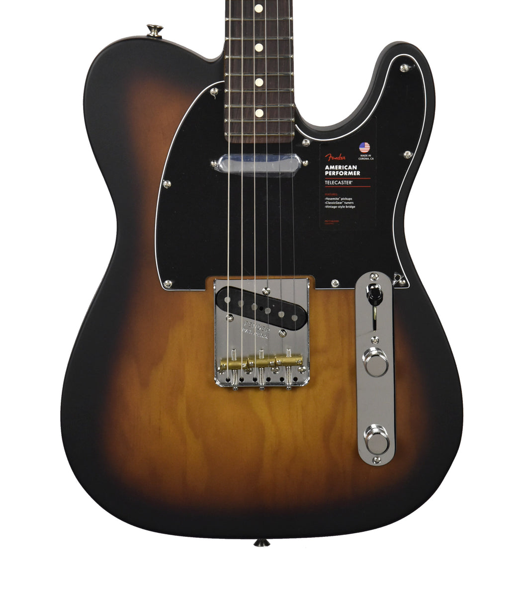 Fender Limited Edition American Performer Timber Telecaster in 2-Color  Sunburst US24005128 | The Music Gallery