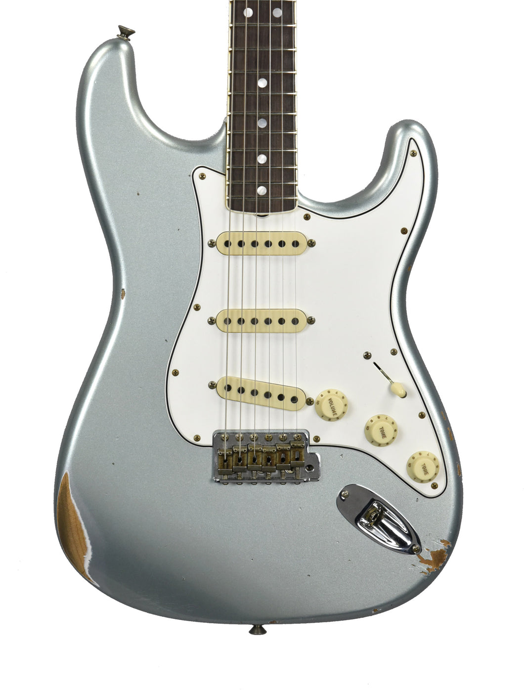 Used 2019 Fender Custom Shop 67 Stratocaster Relic in Aged Fire Mist Silver CZ572213