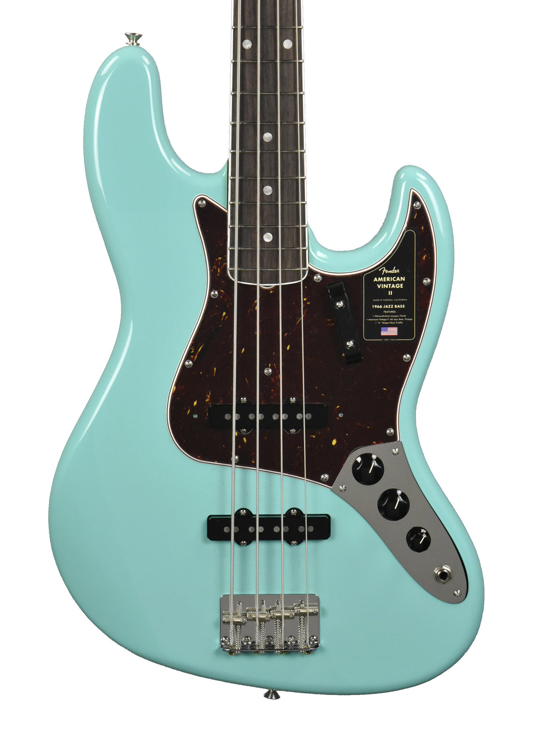 Fender American Vintage II 1966 Jazz Bass in Sea Foam Green