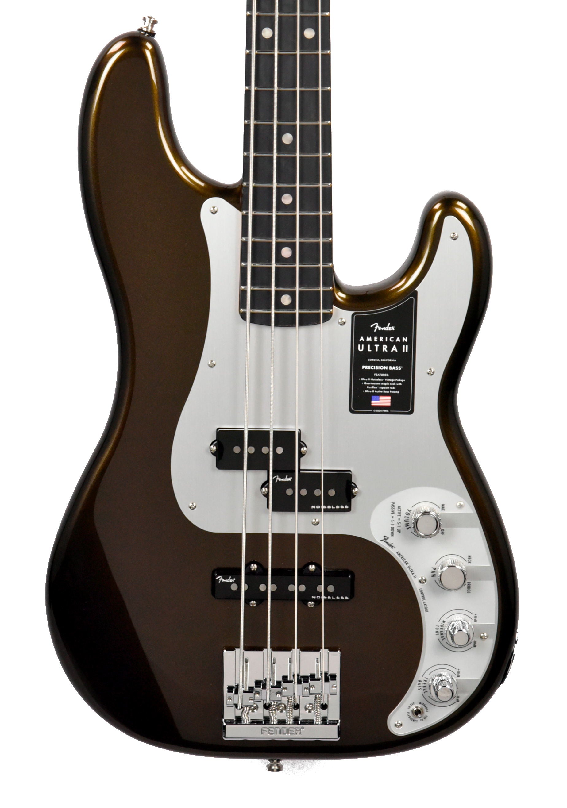 Fender American Ultra II Precision Bass in Texas Tea