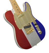 Fender Buck Owens Telecaster in Red, Silver and Blue Sparkle MX24064415