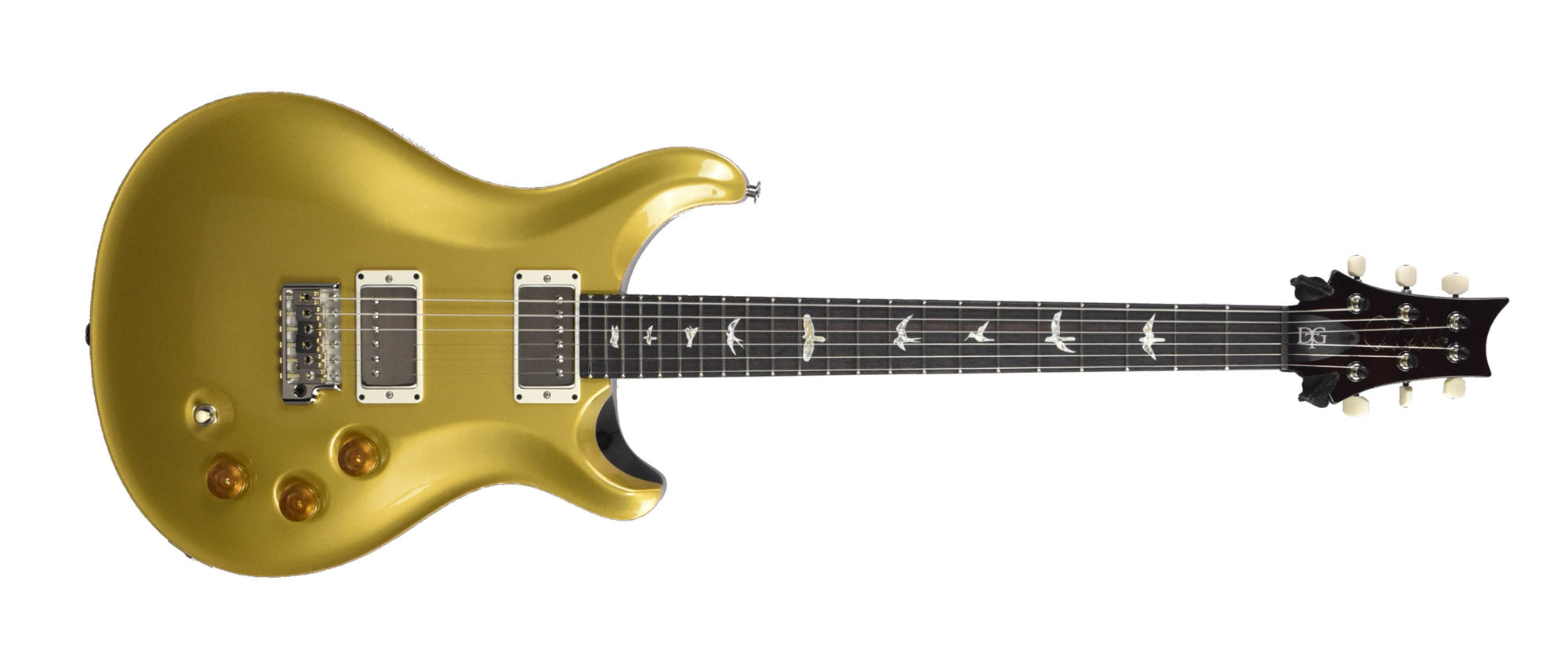 top gear gold PRS DGT Electric Guitar With Bird Inlays