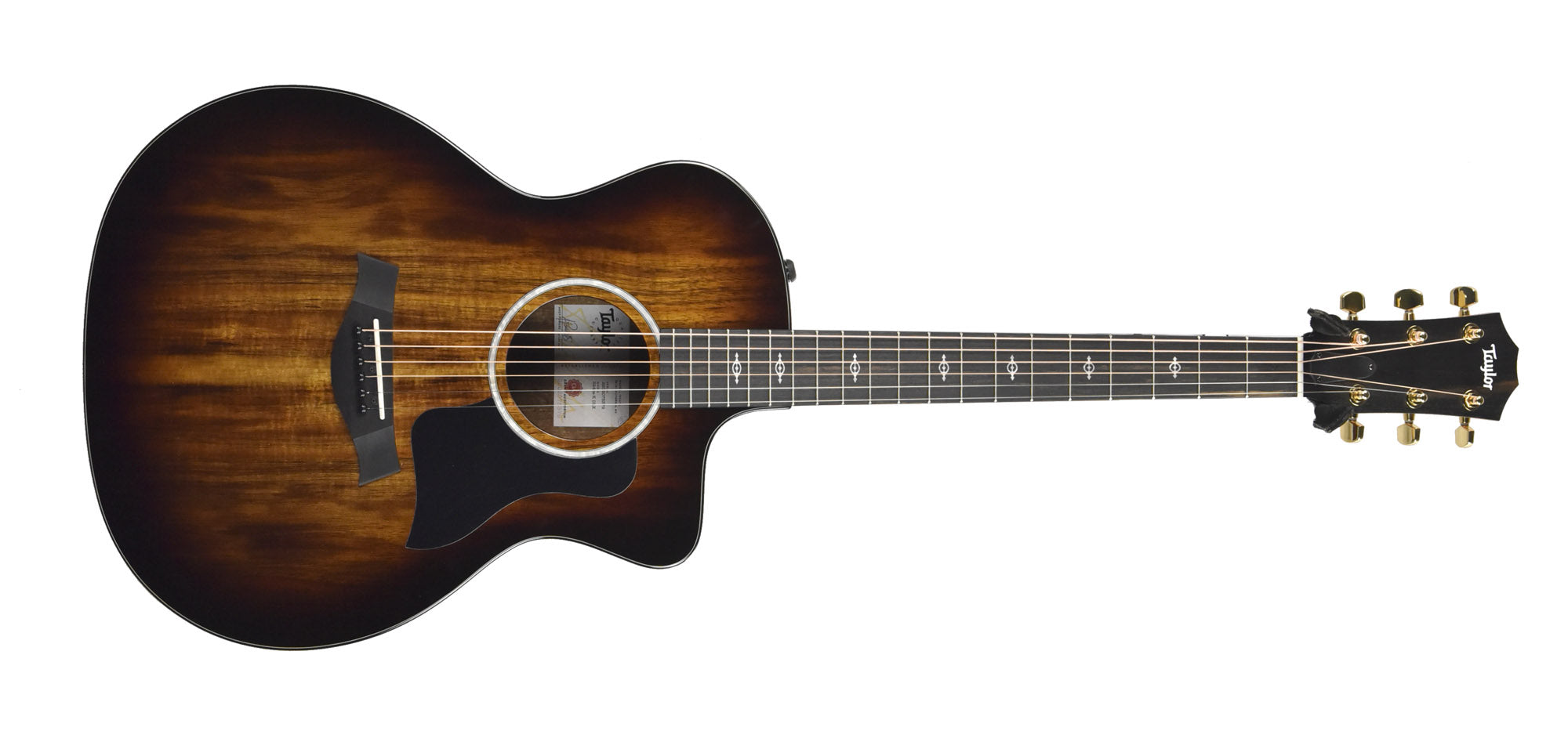 Taylor 224ce-K DLX Hawaiian Koa Acoustic-Electric Guitar in Shaded