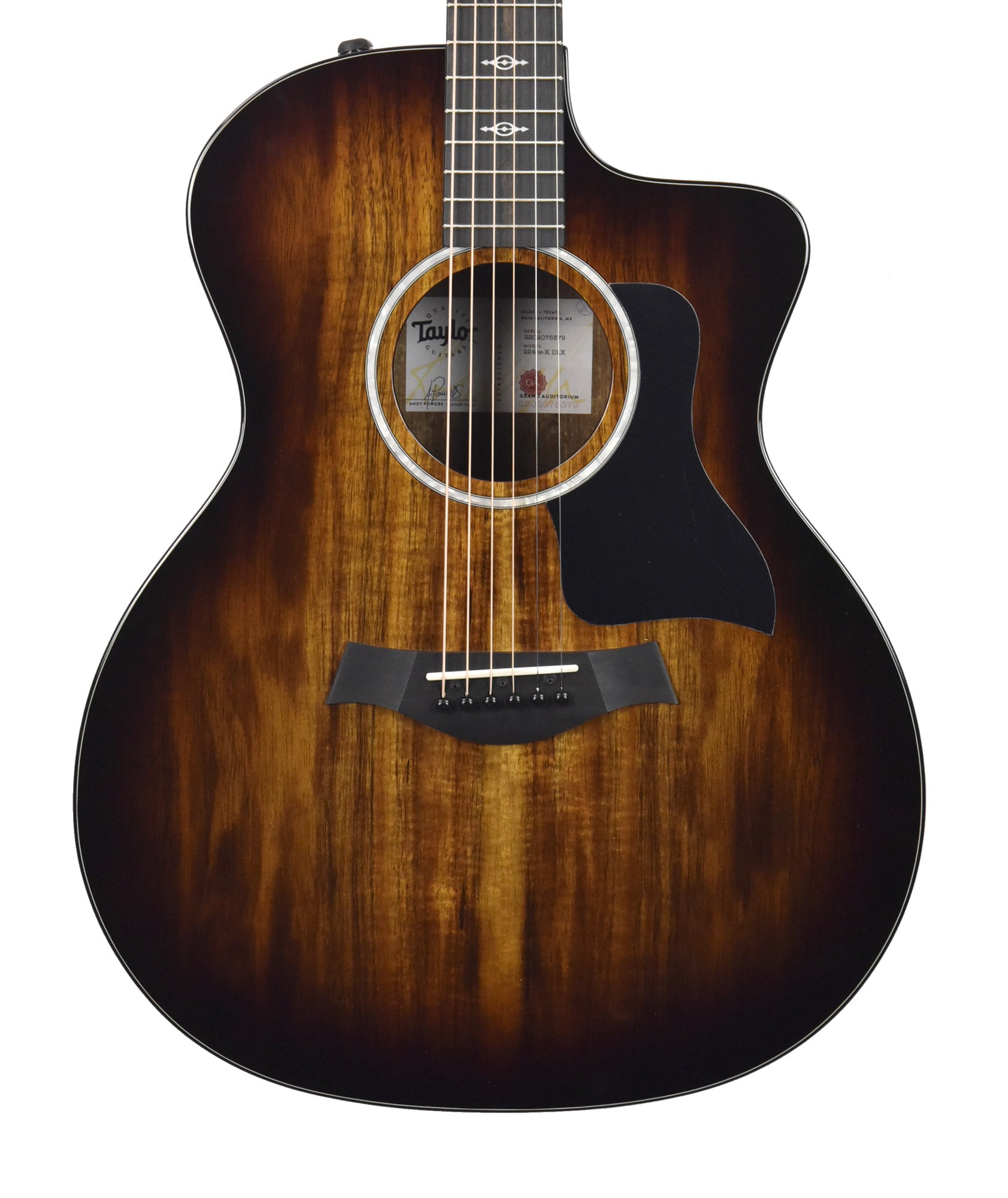 Taylor 224ce-K DLX ES2搭載 コア材 テイラー エレアコ Taylor 224ce-K DLX Hawaiian Koa Acoustic-Electric Guitar in Shaded