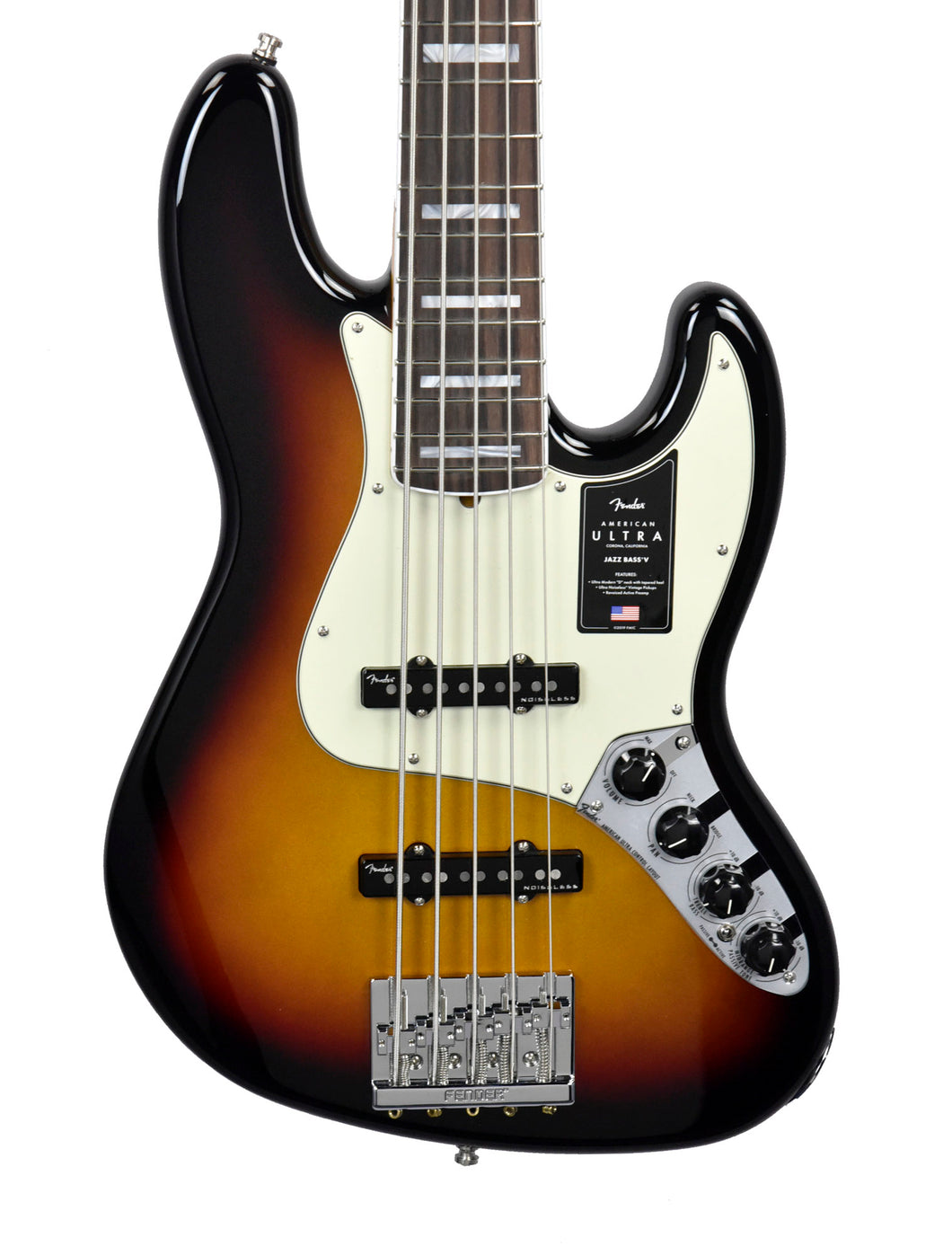 Fender American Ultra Jazz Bass V in Ultraburst US23069495 - The Music Gallery