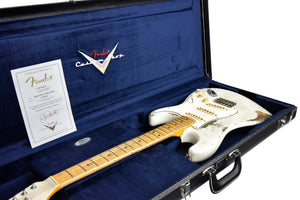 Fender Custom Shop 1969 Stratocaster Heavy Relic Masterbuilt by Jason Smith in Olympic White R128526 - The Music Gallery